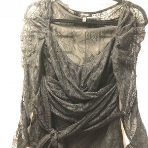 Black lace top